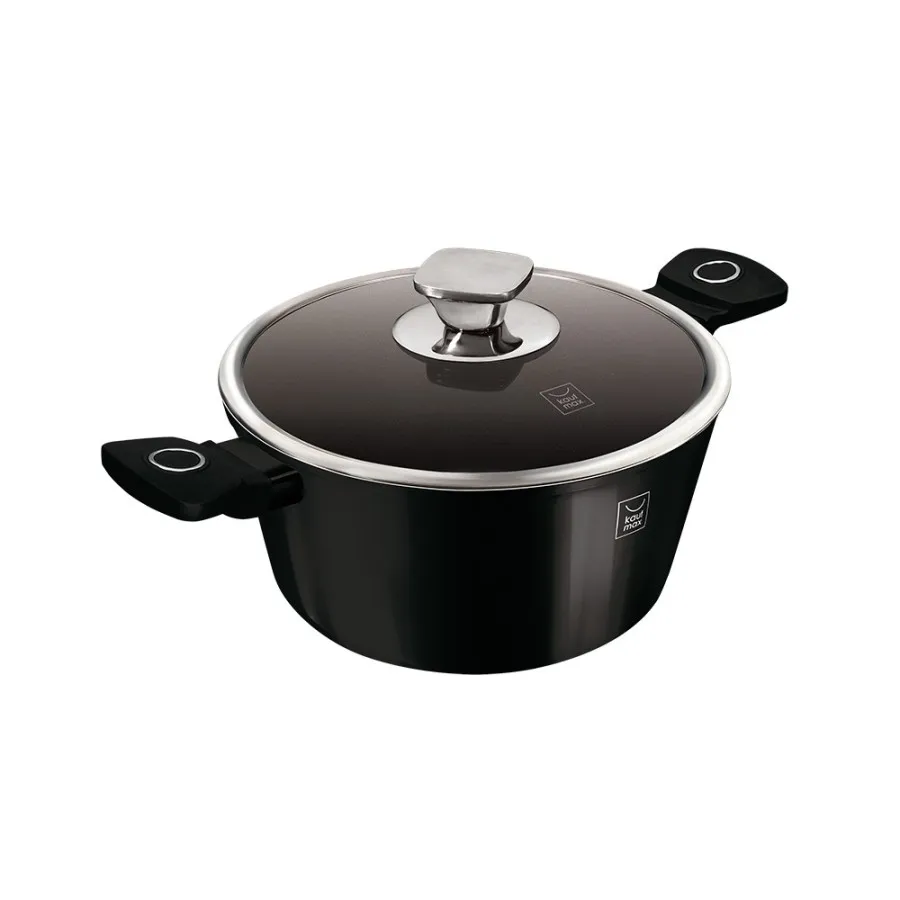 KAUFMAX ŠERPA SA POKLOPCEM 20CM BLACK