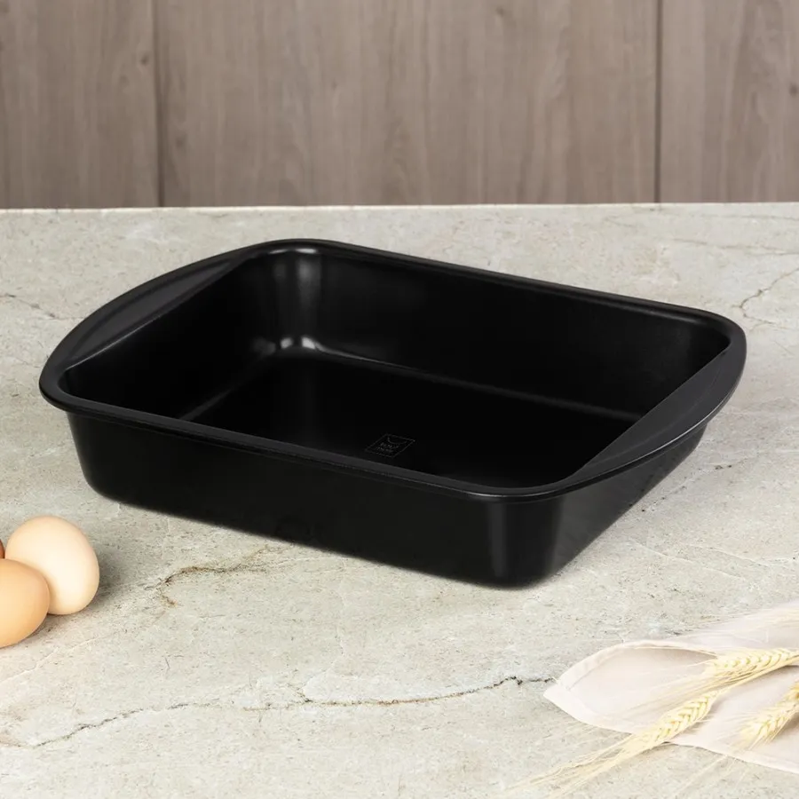 KAUFMAX TEPSIJA 35X27X6,5 35X27X6,5 CM BLACK