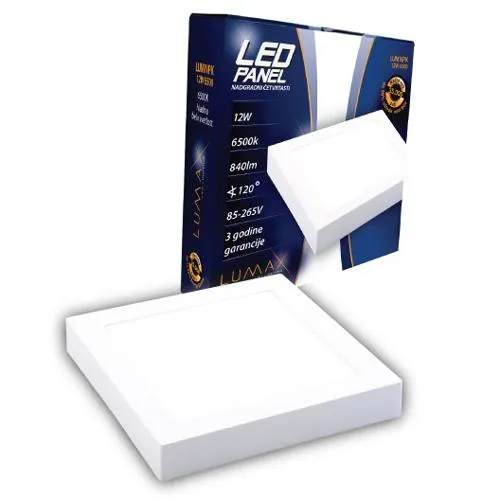 LUMAX LED PANEL NADGRADNI ČETVRTASTI MNPK 12W 6500K
