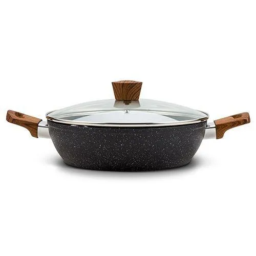 NAVA ŠERPA PLITKA ALU 28 CM NATURE