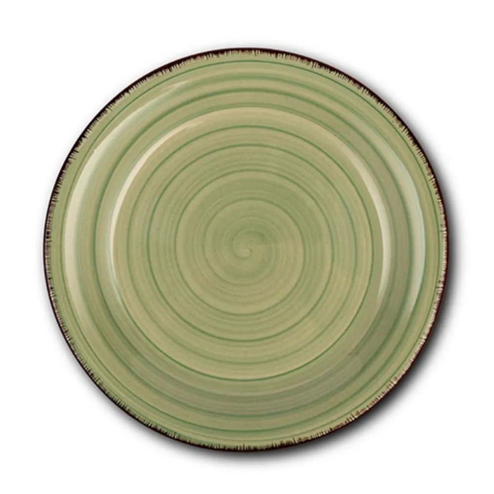 NAVA TANJIR DESERTNI 19CM LINES OIL GREEN
