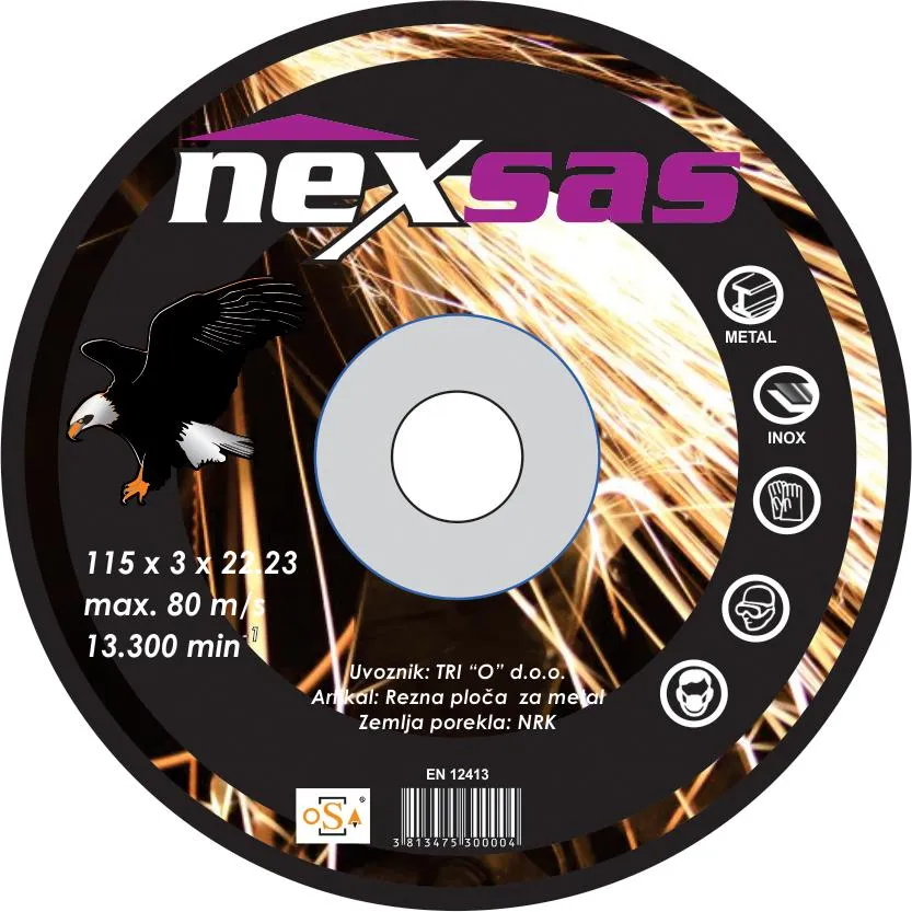 NEXSAS REZNA PLOCA ZA KAMEN 115X3X22.23