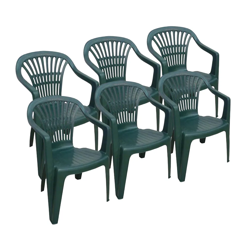 OKI SET 6 KOM PLASTICNA STOLICA ZELENA