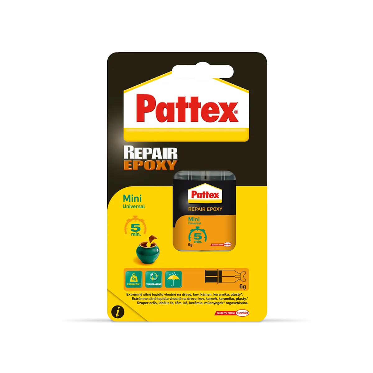 PATTEX REPAIR EPOXY 6ML EPOKSIDNI LEPAK