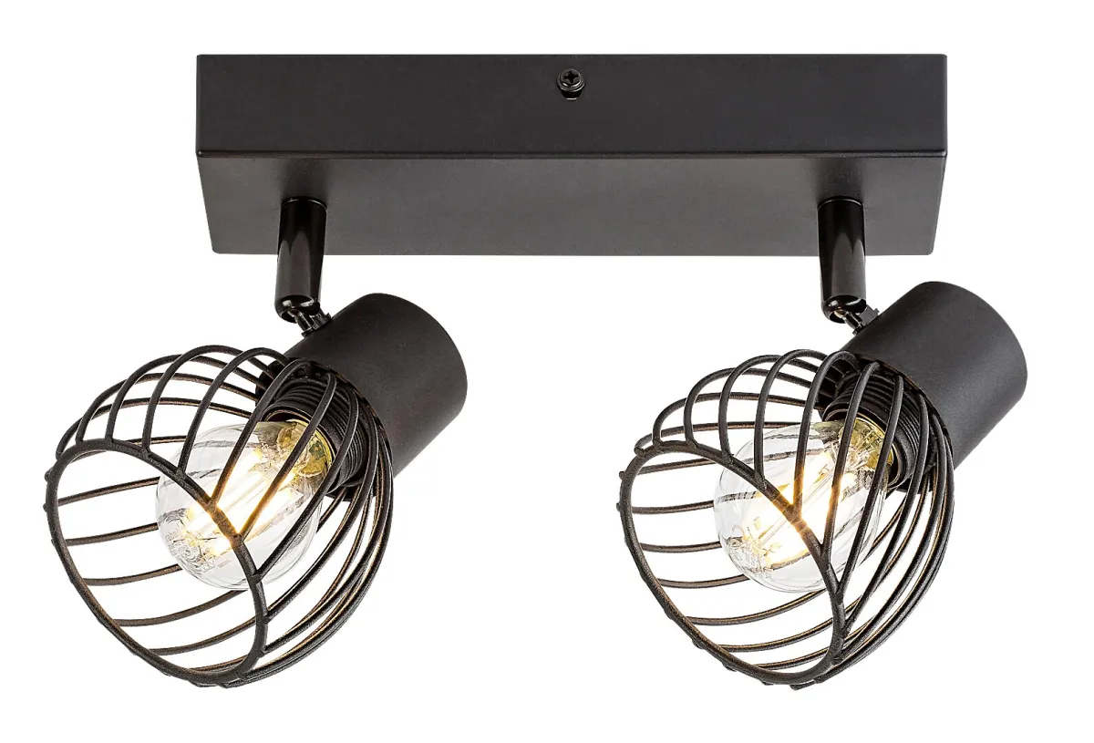 RABALUX ABERAMA PLAFONSKA LAMPA E14 2X10W CRNA