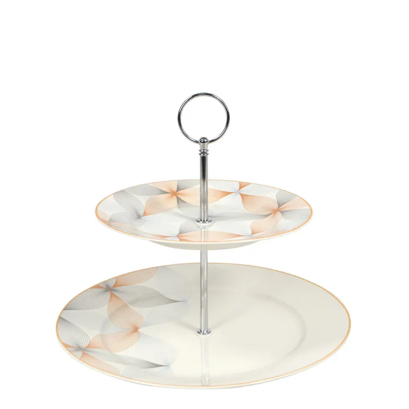 SIGMA PORCELAN ETAŽER BEŽ SIVI JH-CAKE2-A