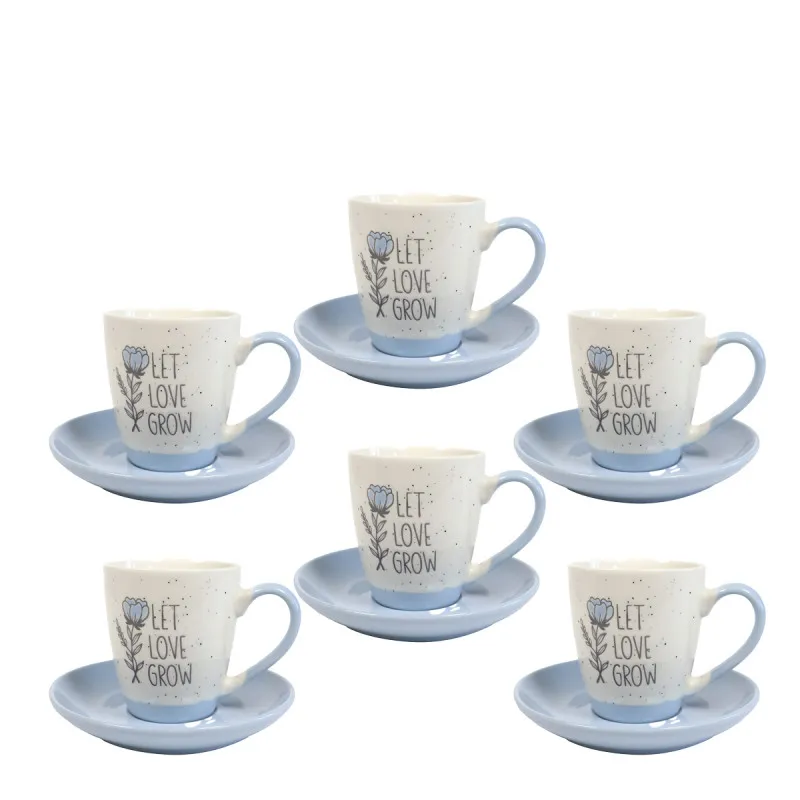 SIGMA PORCELAN SET ZA KAFU 6/1 CVET/PLAVI