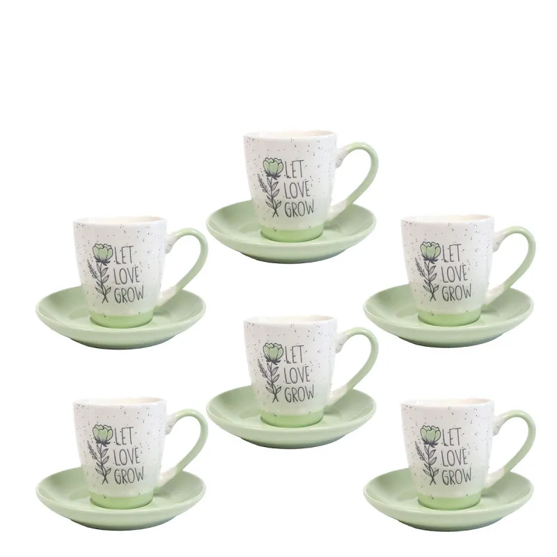 SIGMA PORCELAN SET ZA KAFU 6/1 CVET/ZELENO