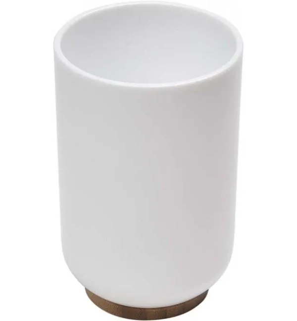 TENDANCE ČAŠA POLIRESIN BATH, BELA/BAMBUS