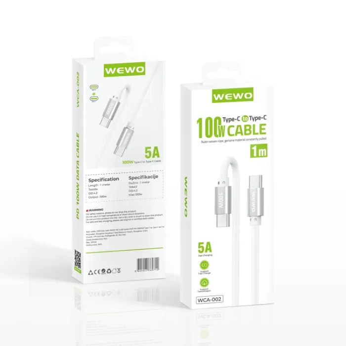 WEWO WCA-002 USB DATA KAB FAST PD 100W/5A TIP C NA