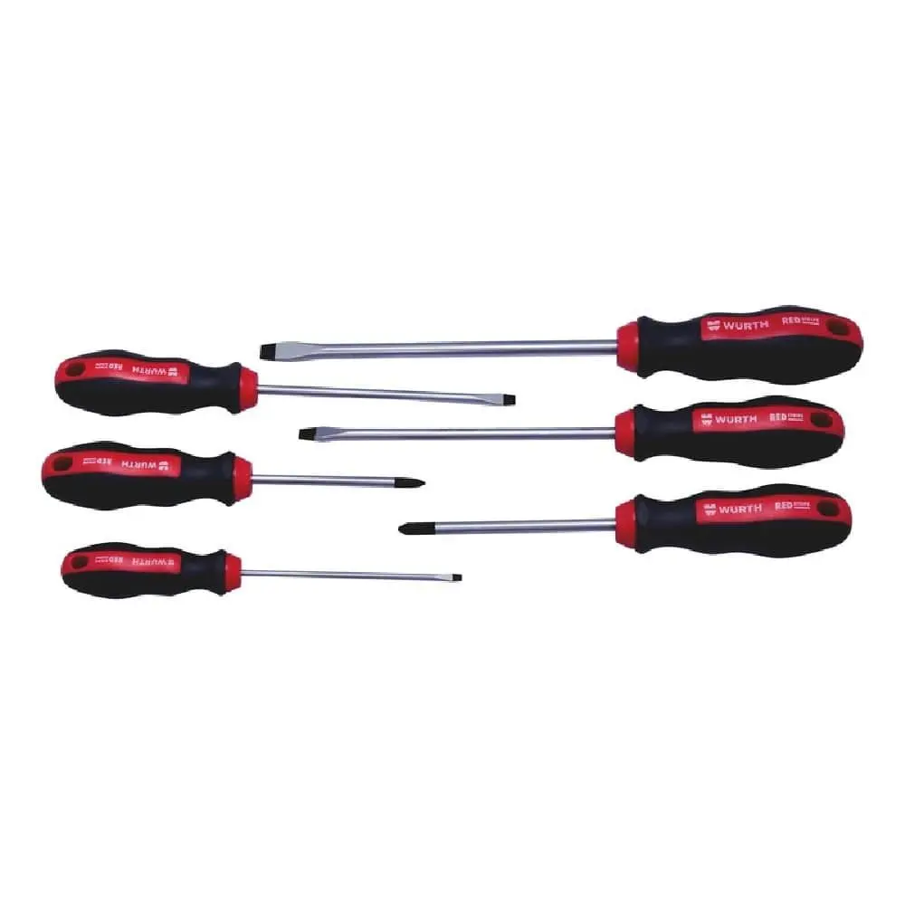 WURTH SET ODVIJAČA RED STRIPE 2PH+4ŠLIC 6KOM