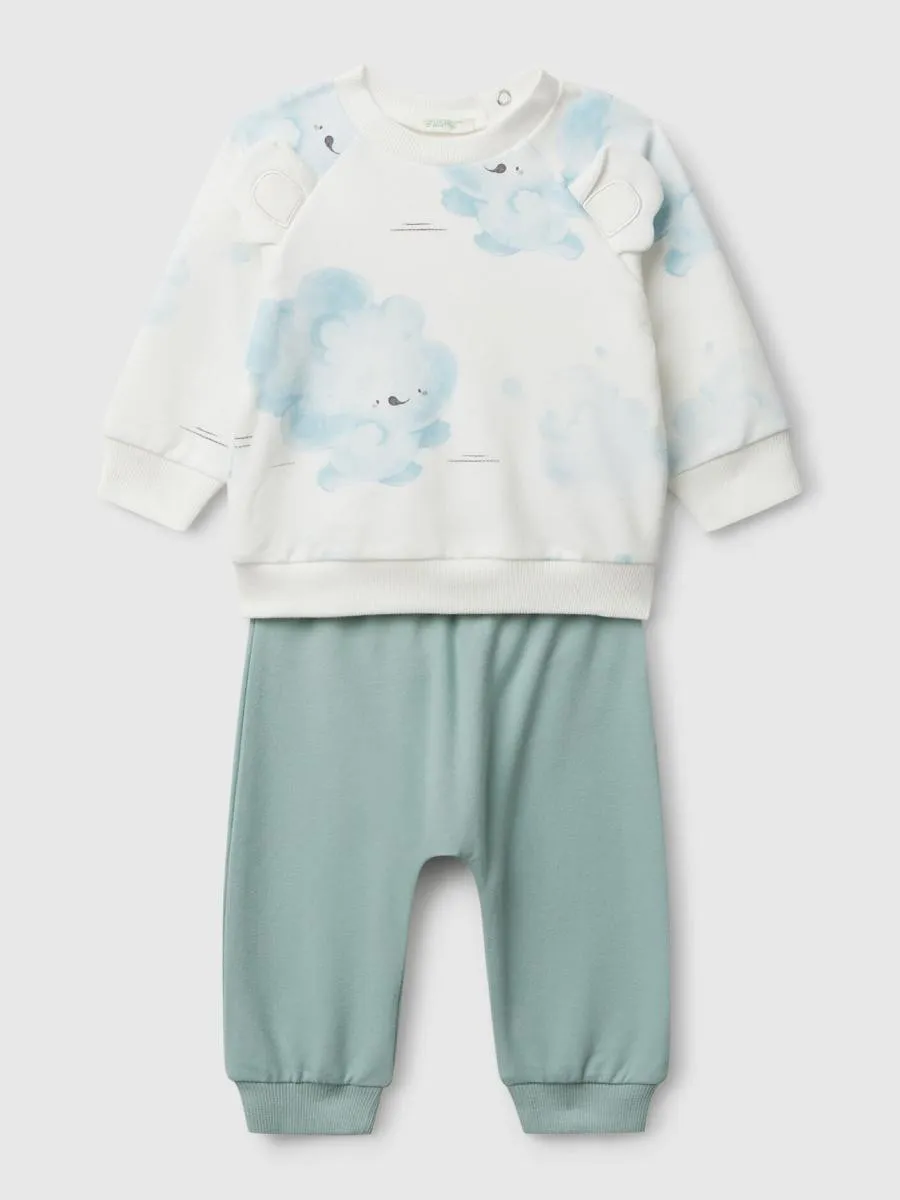 Benetton komplet duks i pantalone za bebe