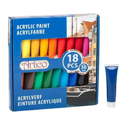 BOJE AKRILNE 18KOM 36ml