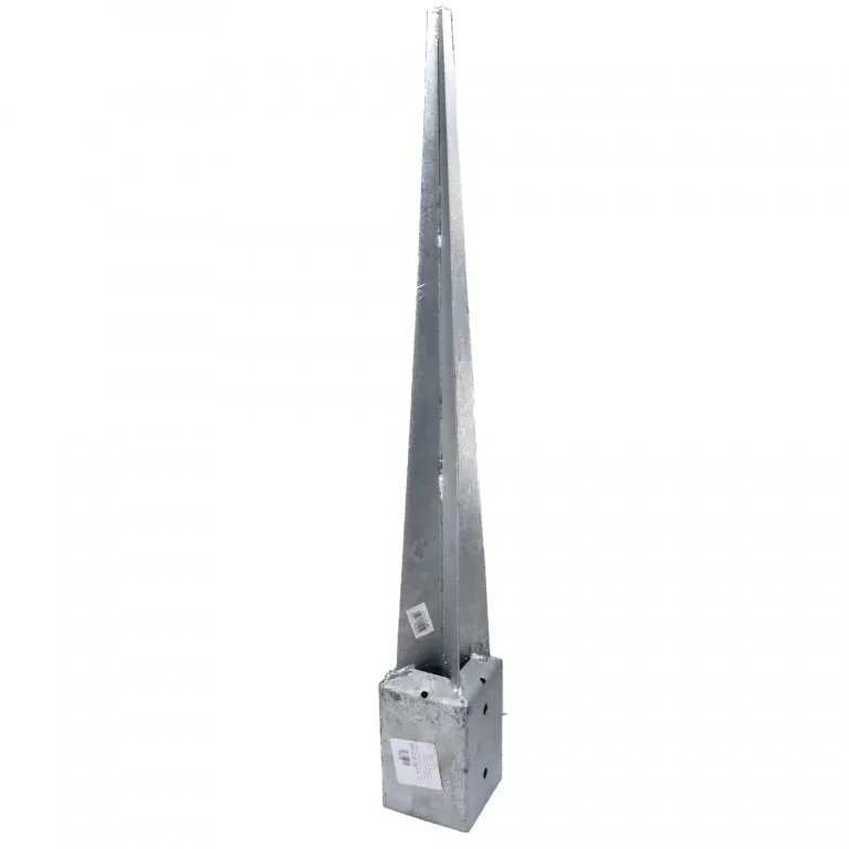 DRŽAČ STUBA METALNI  9x9x75 sa šiljkom