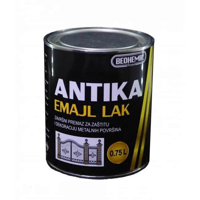 EMAJL LAK ZA METAL SIVI ZAVRŠNI  0.75L ANTIKA