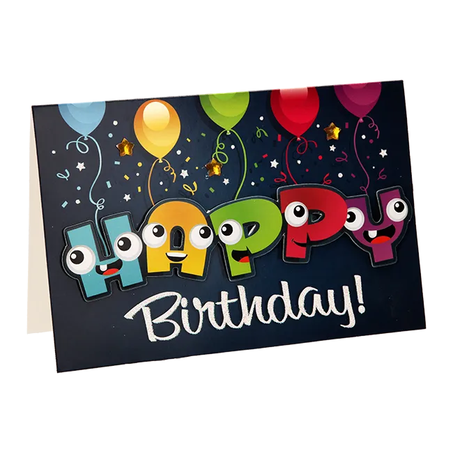 Čestitka happy b baloni 3d