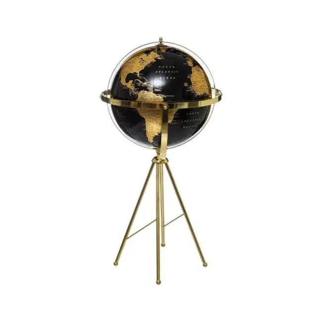 Globus na stalku crno-zlatni h60cm