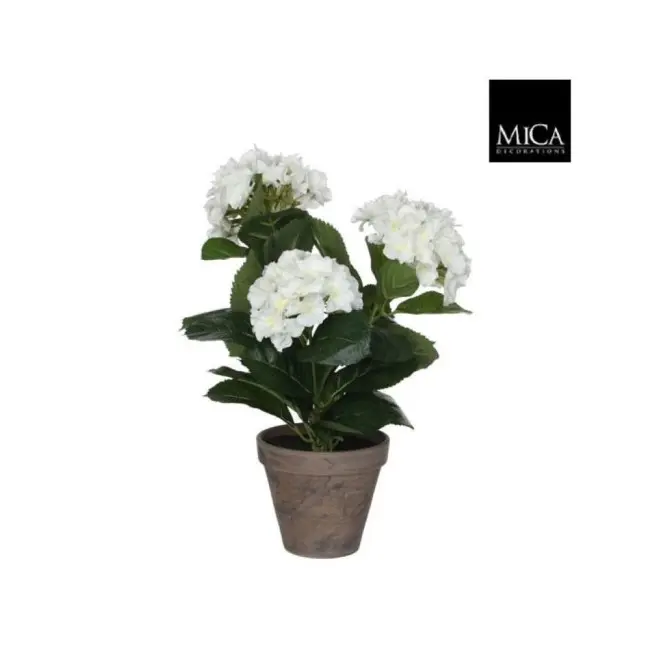 HORTENZIJA BELA VEŠTAČKA U SAKSIJI  h40xd35cm