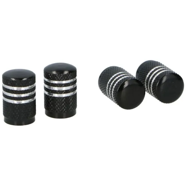 Kape za ventil 4 kom alu crno-sive dunlop