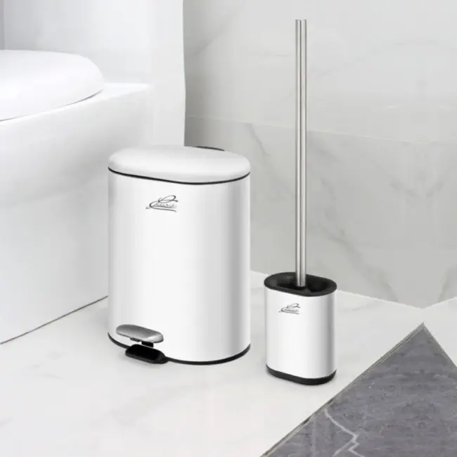 KUPATILSKA KANTA 6 L SOFT CLOSE 24X22,3X32 I WC ČETKASILIKONSKA  11,6X8X53 BELA
