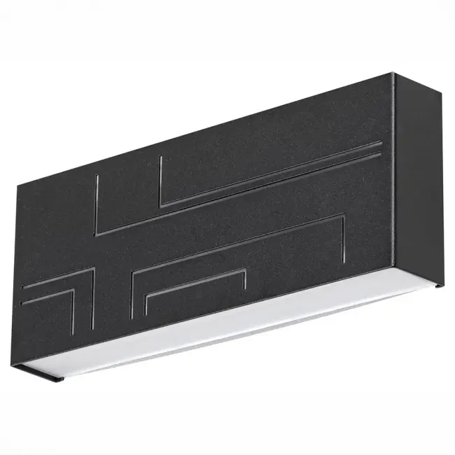 Lampa zidna led 12w crna ip65 780lm 4000k rab 8873