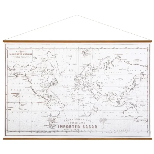 Mapa sveta na platnu 110x73