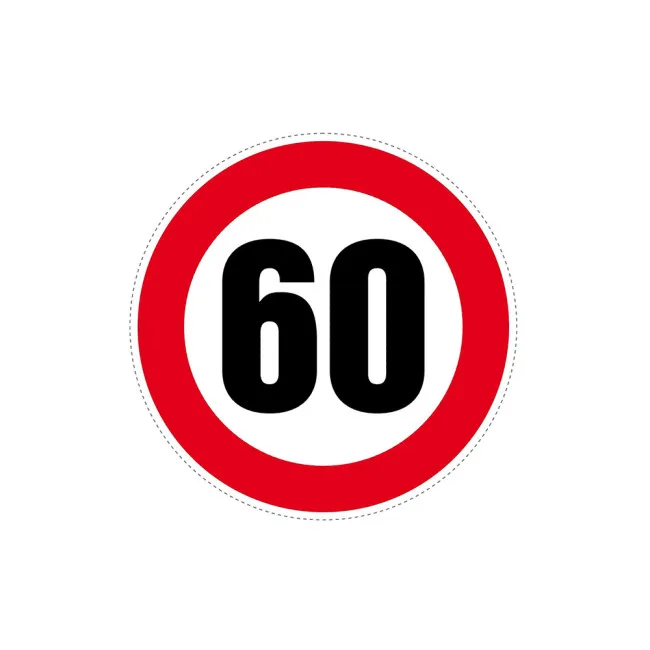 Nalepnica ograničenje brzine 60 fi120