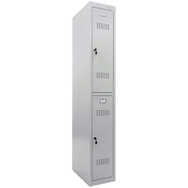 Orman metalni vertikalni 183x30x50cm 2 pregrade sivi