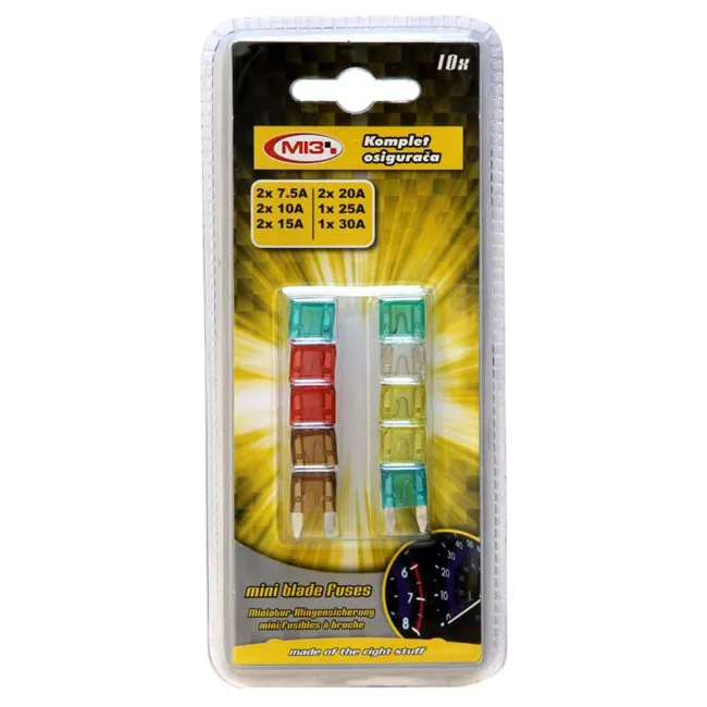 Osigurač nožasti mini set 10kom mi3 35337