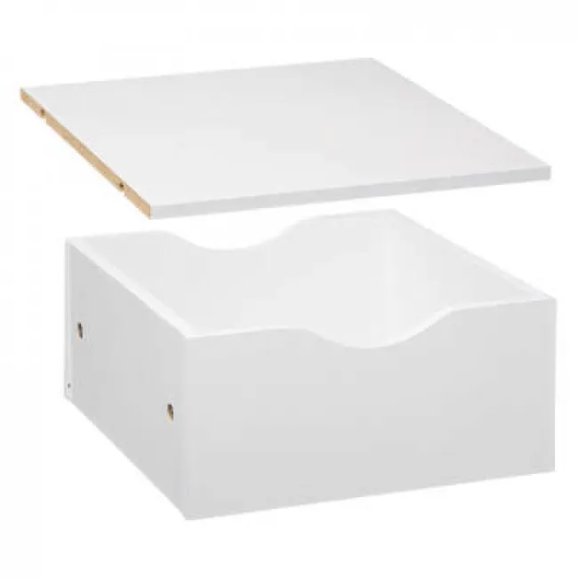 Polica sa fiokom 31x15x31cm drvo bela- jja-sistemske