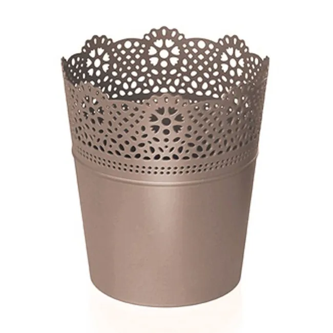 SAKSIJA ČIPKA LACE OKRUGLA  FI 16CM MOCCA