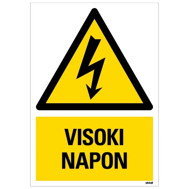 Samolepljiva nalepnica - visoki napon - 230x330mm