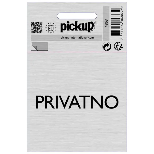 Samoljepljiva pločica - privatno - 80x80mm