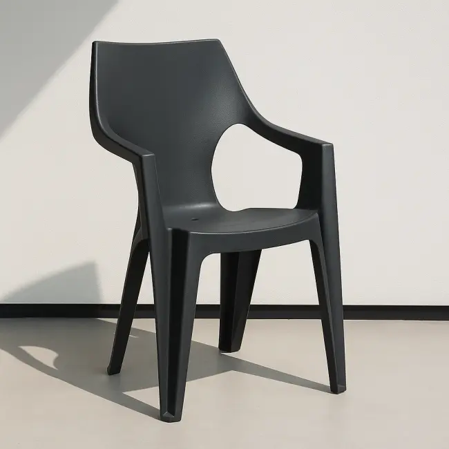 STOLICA DANTE PVC NISKI  NASLON 57X57X79 SIVA