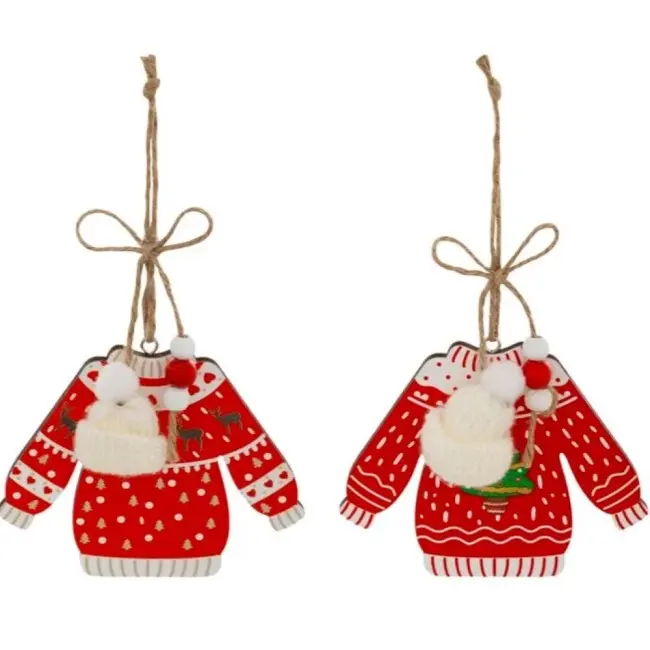 Ukras 2 džempera drvo h12 cm