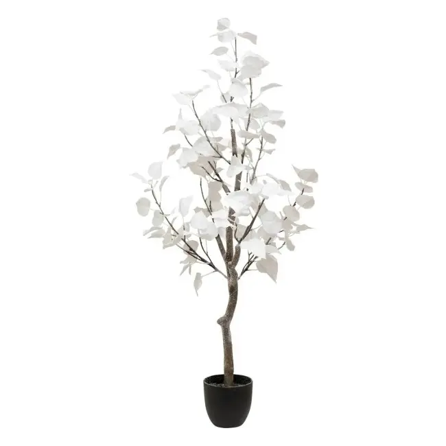 Ukras drvo u saksiji sa belim listovima h 120 cm