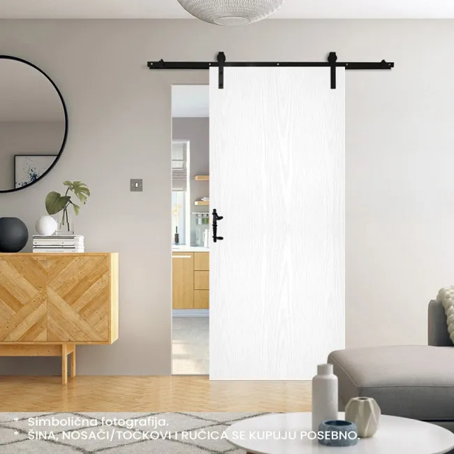 Vrata klizna kr.master bela 200x90-ravna
