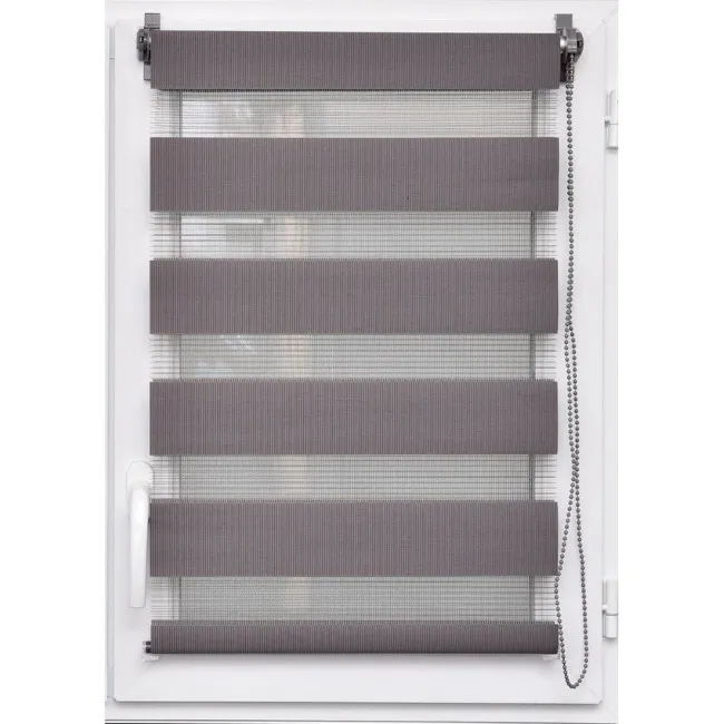 Zavesa rolo zebra 60x180 cm tamno siva