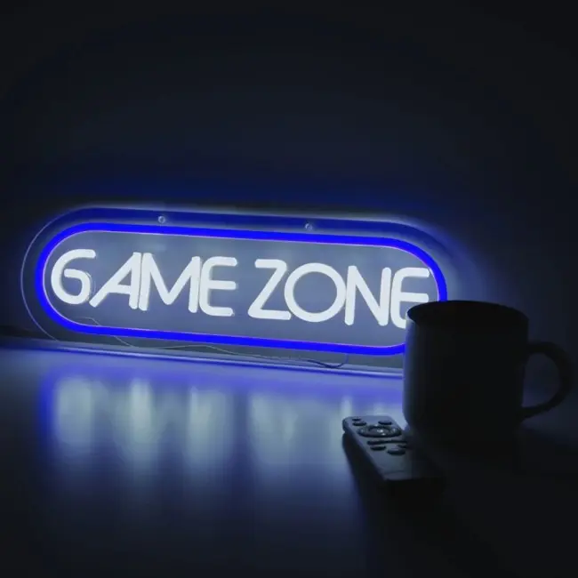 ZNAK NEON  GAME ZONE 42.5X15 CM