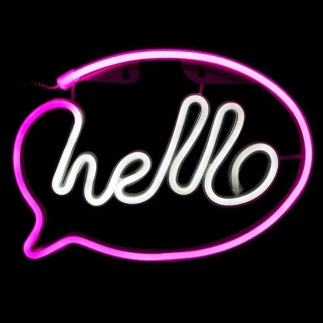 ZNAK NEON   HELLO 30X21 CM