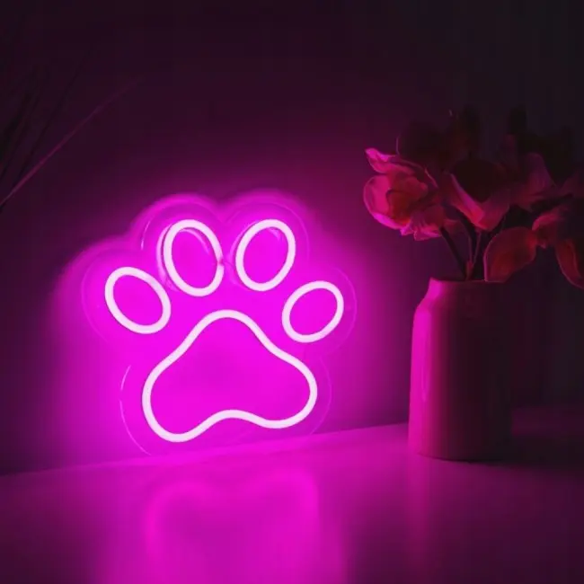ZNAK NEON  PAW 25X25 CM