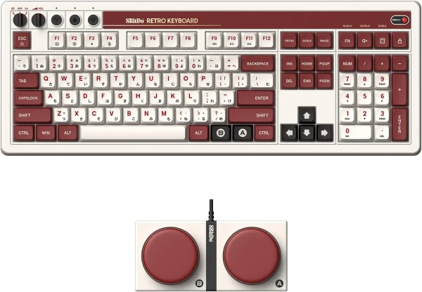 Bežična tastatura 8BitDo Retro 108/mehanička/Fami Edition + Dual...