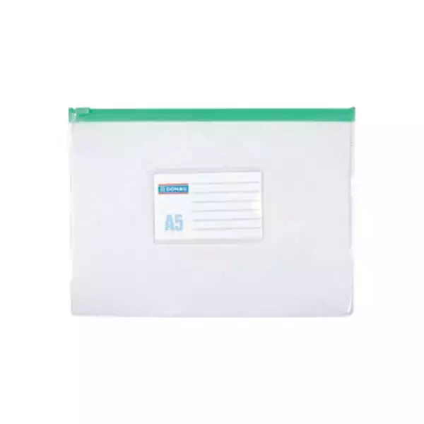 Donau Fascikla zip Donau PVC providna A5 ( 9350 )