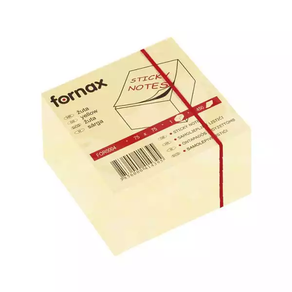 Fornax Kocka samolepljivi listići FORNAX 450 lis, 75x75 žuta 4143...