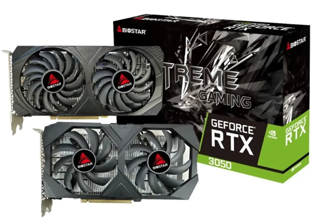 Grafička karta Biostar GeForce RTX 3050 GDDR6 6GB 96 bit  DVI/DP/HDMI
