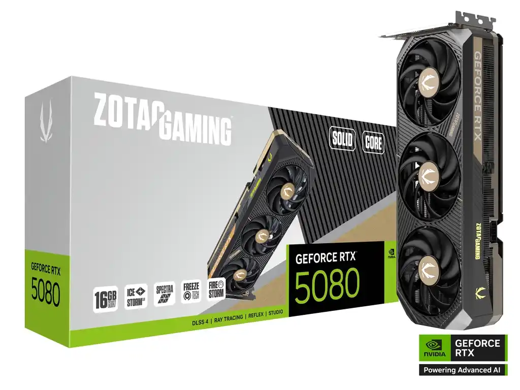 Grafička karta Zotac Gaming Geforce RTX 5080 Solid Core 16GB DDR7 ...