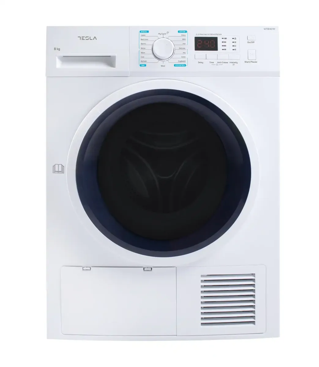 Mašina za sušenje veša TESLA WT8H61M/toplotna pumpa/8kg/bela