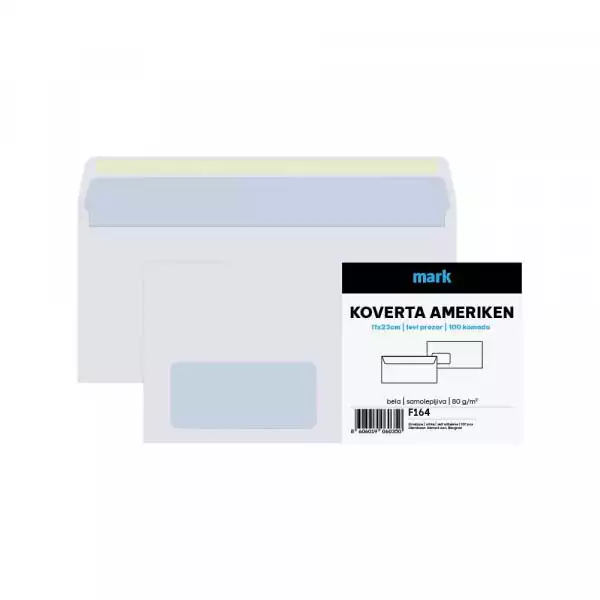 Mark koverte Koverta ameriken MARK LP 11x23cm 100 kom ( F164 )