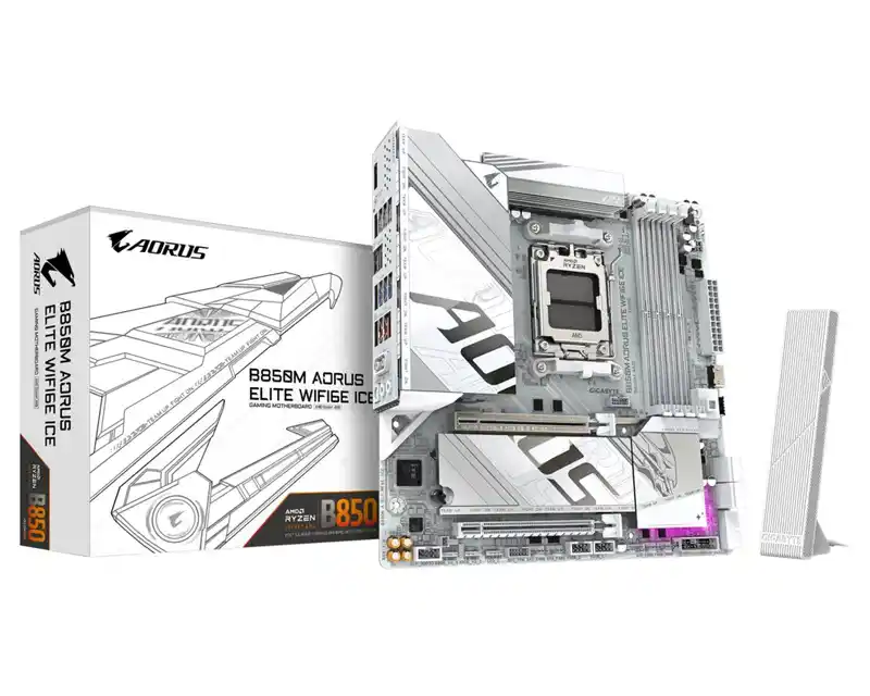 Matična ploča AM5 Gigabyte B850M Aorus Elite WIFI 6 Ice DDR5 DP/M...