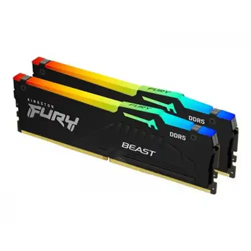 Memorija DDR5 64GB (2x32GB) 6000MHz Kingston Fury Beast RGB KF560C3...